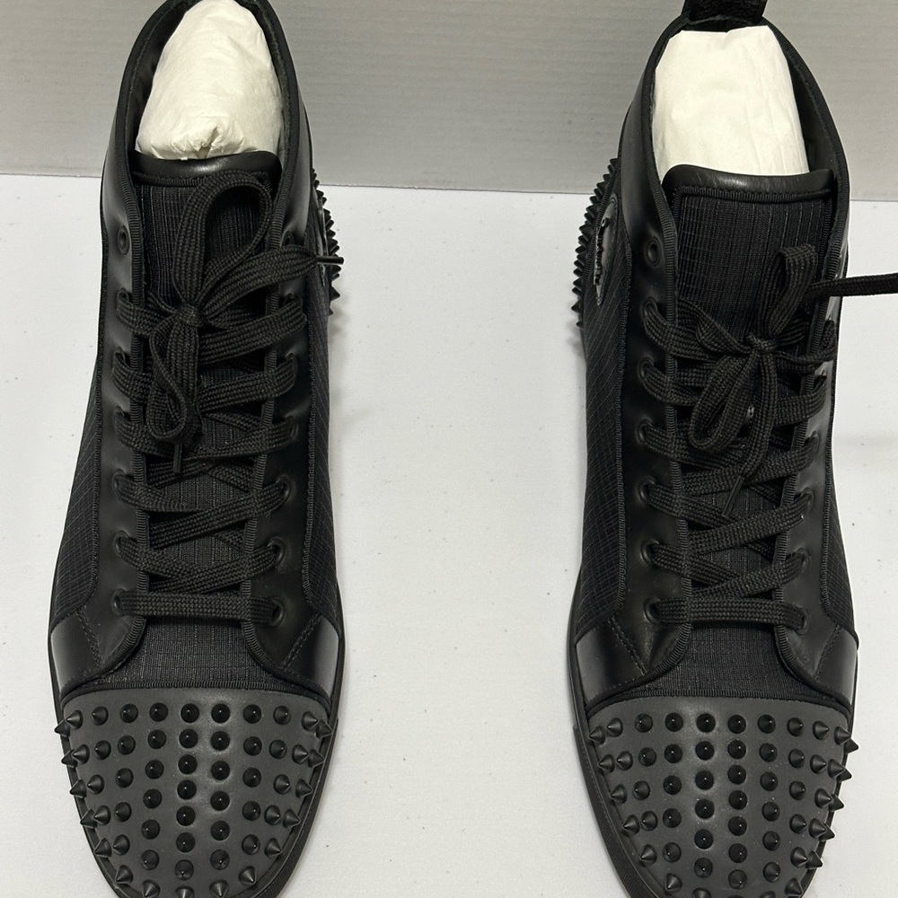 Christian Louboutin Black Studded Sneakers